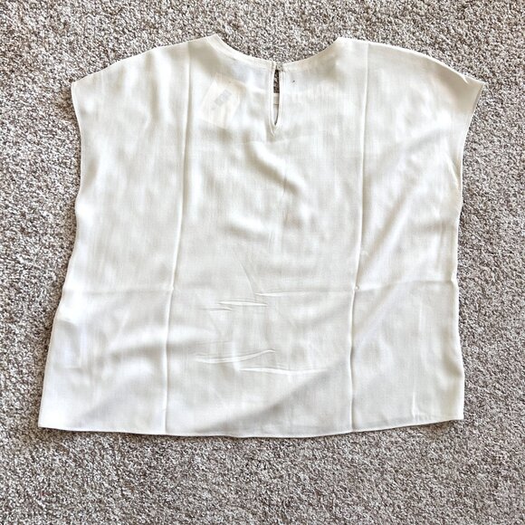 NWT Eileen Fisher Silk Blouse - Top - Cream - Size Large - Picture 3 of 7